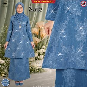 Brand New Baju Kurung Riau Ash Blue