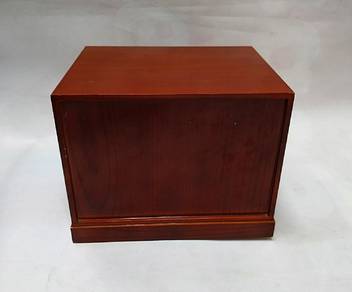 Japanese Wooden Lacquered Sewing Box Vtg Haribako