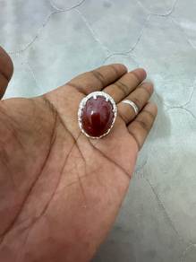 Cincin Batu Akek Sulaiman Motif Suluh Tembus