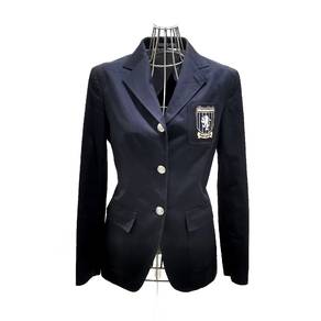 J.Press Black Cotton Blazer With Hunter 93 Badge