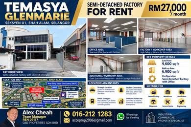 Warehouse / Factory For Rent in Glenmarie,SGR