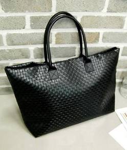 A [12.12] Black Korean Fashion Casual Woven Bag