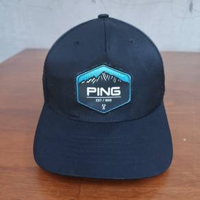 PING Golf Trucker Snapback Cap Black