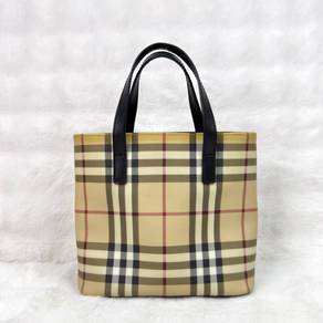Authentic Burberry Nova Check Beige Tote Bag