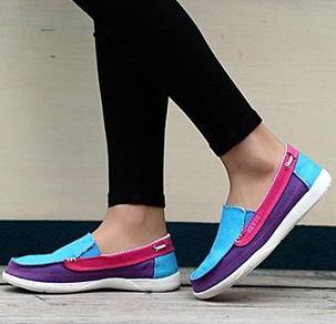 F0252 Funky Colorful Loafers Slip On Kasut Shoes