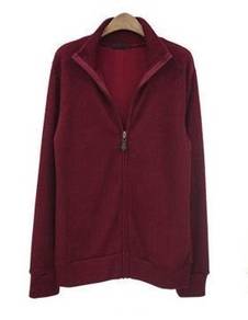 11846 Korean Red Stand Collar Men Jacket Sweater