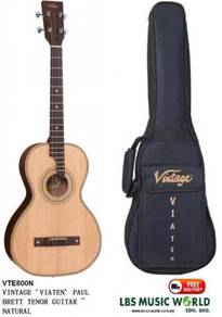 Vintage 'viaten' paul brett tenor guitar ~ natural