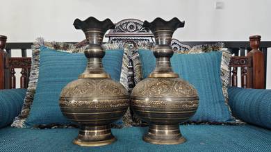 Authentic Handcrafted Pakistani Brass Vases 