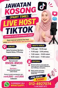 Live Host TikTok Part Time
