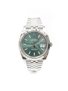 New Rolex Datejust 41 Green Index 126334