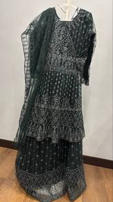 Elegant Dark Green Indian Party Dress