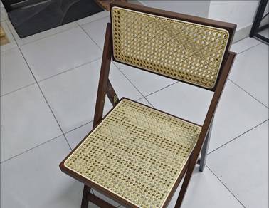Foldable Rattan Chair, dining chairs, kerusi rotan