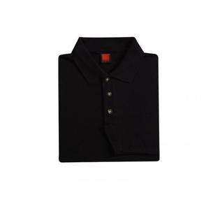 T-shirt Plain Polo Oren Sport Long Sleeve Black