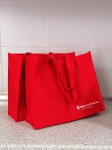 Red Tote Bag Shopping Bag 2-piece Set [New]