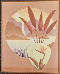 Silkscreen Reproduction Print - Bird of Paradise
