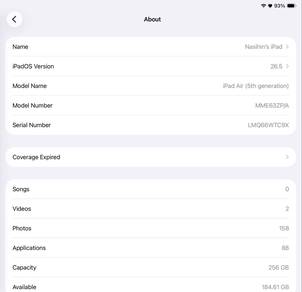 IPAD AIR 5TH GENERATION | (256 GB) | Colour Purple
