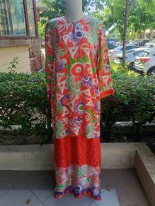 Vintage Baju Kurung Kedah Batik Sutera - Floral