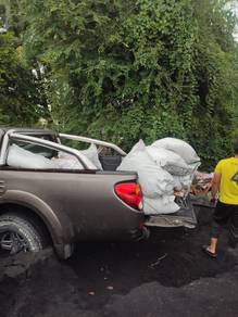 Sekam padi bakar Dan mentah 35bag keatas hantar