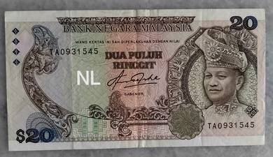 Malaysia RM20 1st Prefix TA – Aziz Taha