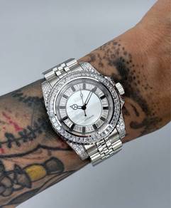 40mm Black/white Double Diamond MOP Yachtmaster