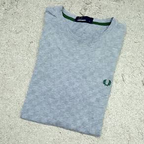 Fred Perry Grey Crew-Neck Tee