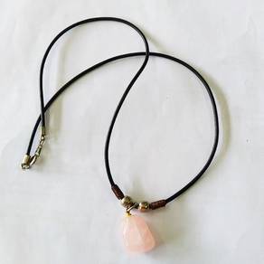 Rose Quartz Necklace Love Pendant Chakra Healing