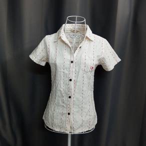 Ocean Pacific OP full embroidery checked shirt