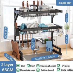 2 Layer Over Sink Dish Drying Rack