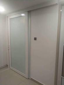 Kitchen Top Hanging Sliding Door (Aluminium-Kaca)