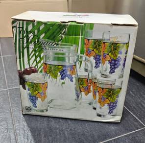 7-Piece Clear Glass Drinkware Set 