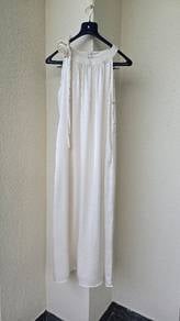 Cream-Coloured Halter Neck Long Dress