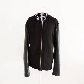 Zara Leather Sleeves Black Jacket