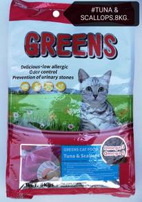 Greens Tuna Scallops Cat Food 8kg Makanan Kucing