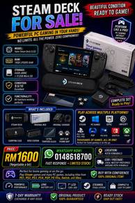 SteamDeck 64GB+512GB | Full Set |Game Ready! 🎮 🔥