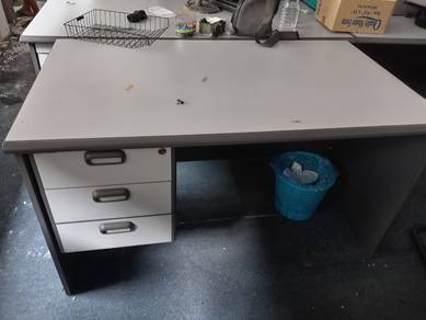 4FT Grey Office Table wt Drawer TD280