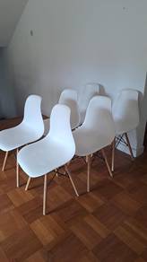 Modern White Dining Chairs (Eames Style)
