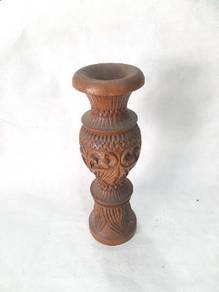 Vintage Handmade wood carving vase