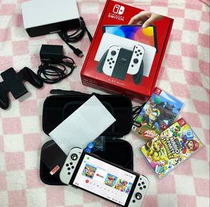Switch OLED all set with fit ring and game