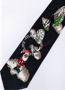 Christmas Santa Claus Xmas #28 Play Golf Neck Tie