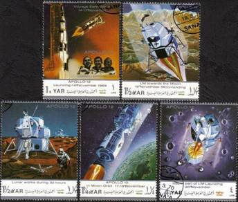 U10 APOLLO 12 Aerospace Rocket Satellite Stamp CTO