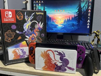 USED Nintendo Switch OLED SCARLET VIOLET EDITION