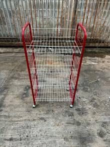 2x4ft Mobile Steel Rack Shelves Kitchen Dapur