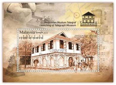 Miniature Sheet Telegraph Museum Malaysia 2018