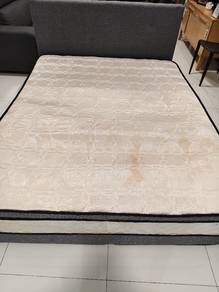 Queen size bed frame with mattress 