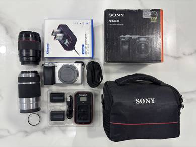 Sony Camera A6400 + Lens 85mm f1.8 free 55-210mm