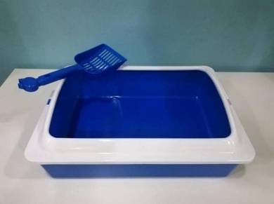 Cat Litter Sand Tray Box with Scoop 43cmx31cmx15cm