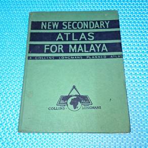 Vintage 1961 New Secondary Atlas for Malaya