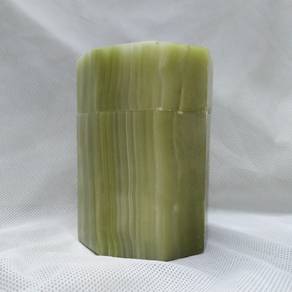Natural Marbled Pale Green Onyx Translucent Stone