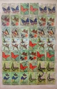 42 keping Setem Malaysia Rama-Rama 1970