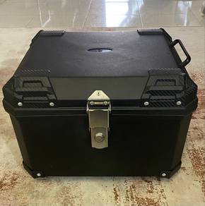 Black Motorcycle Top Box with Quilted Interior